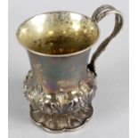 A William IV silver christening mug,