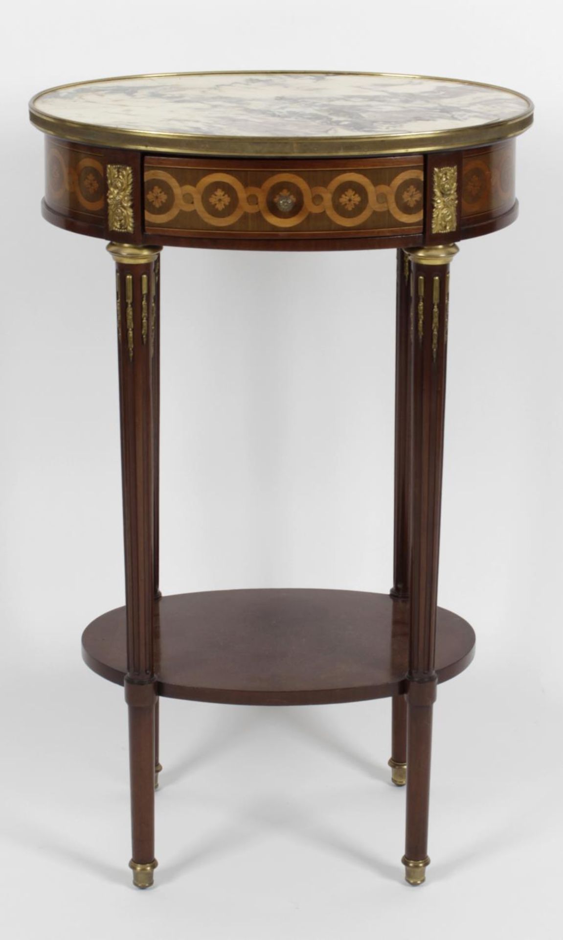 A reproduction mahogany side table,