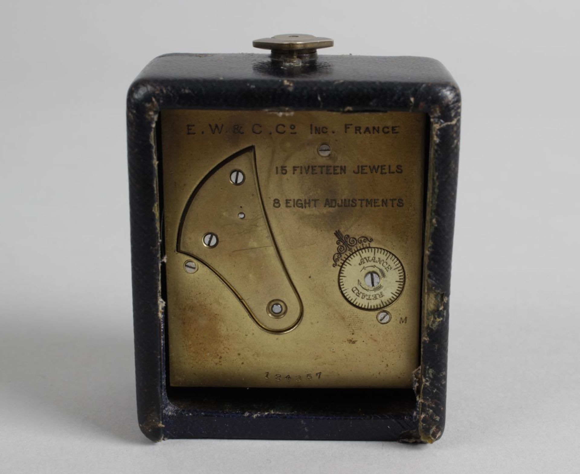An unusual late 19th century/early 20th century pocket travel clock, - Bild 2 aus 2