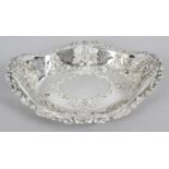 An Edwardian pierced silver dish,