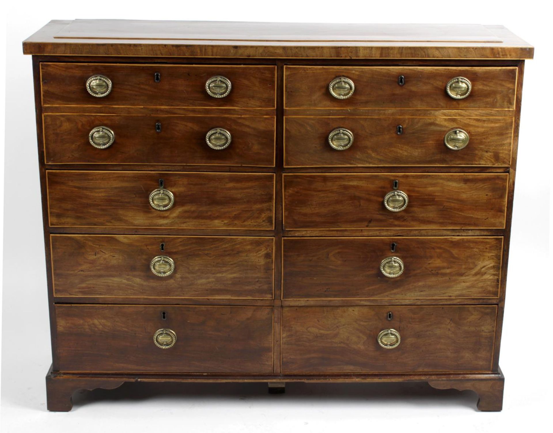 A 19th century mahogany chest of drawers,