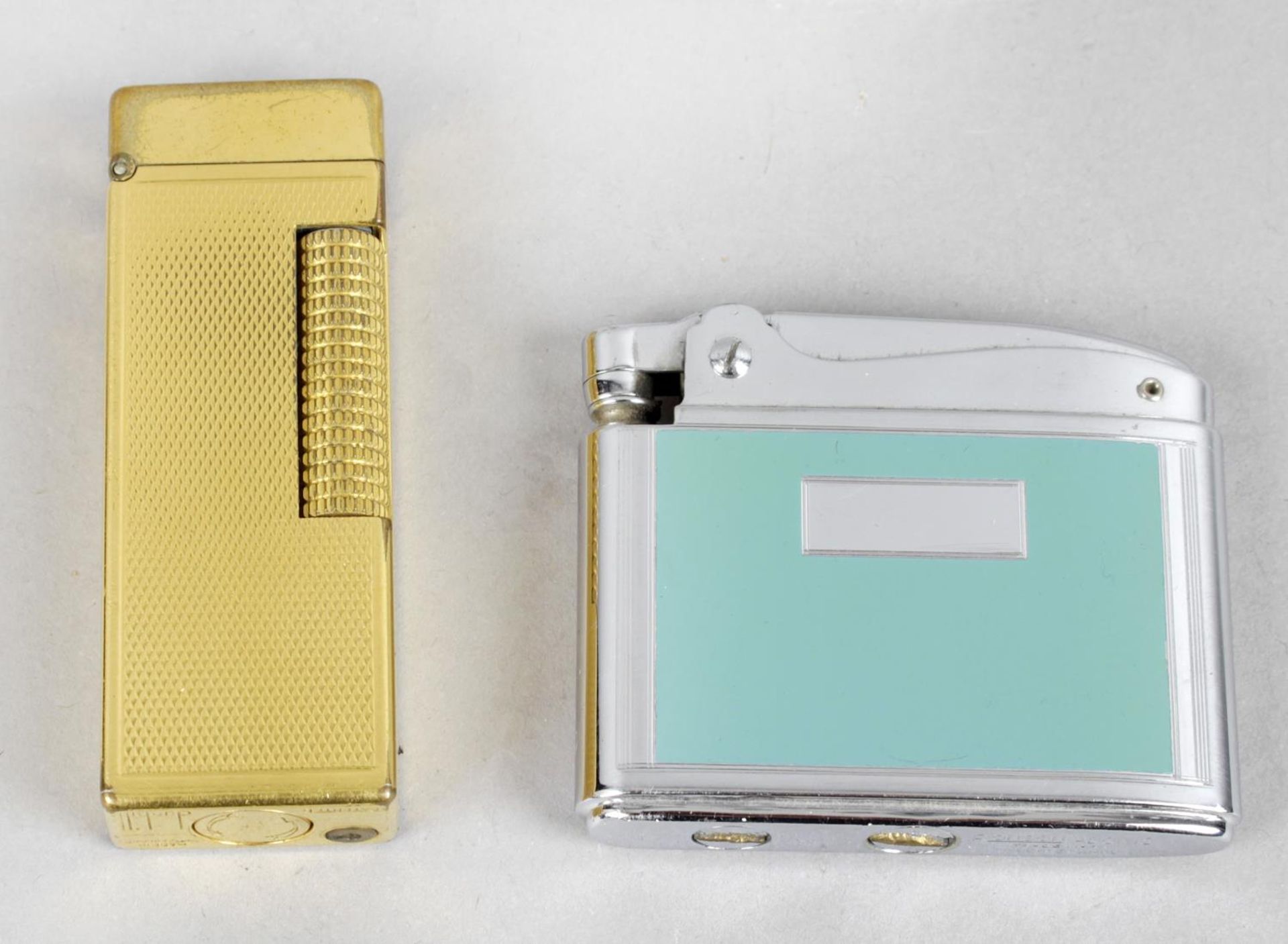 A gold plated Dunhill cigarette lighter,