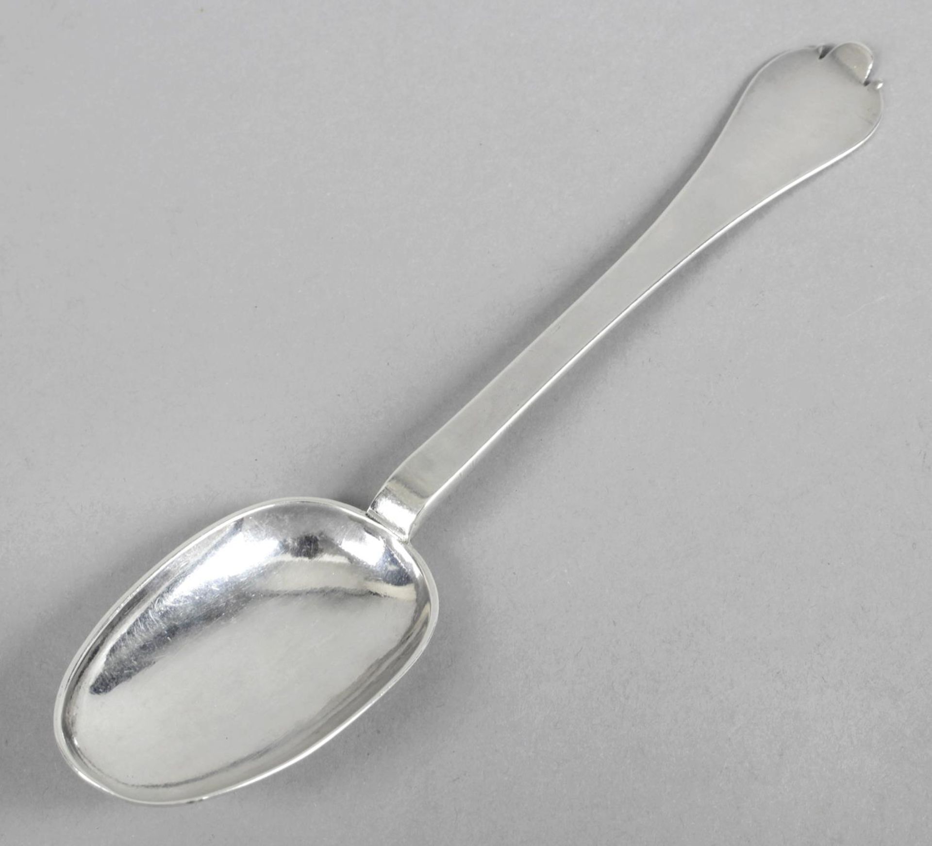 A William III Britannia silver trefid spoon,