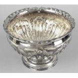 A late Victorian silver footed bowl,