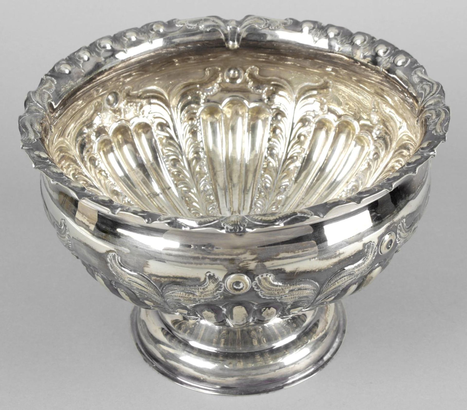 A late Victorian silver footed bowl,