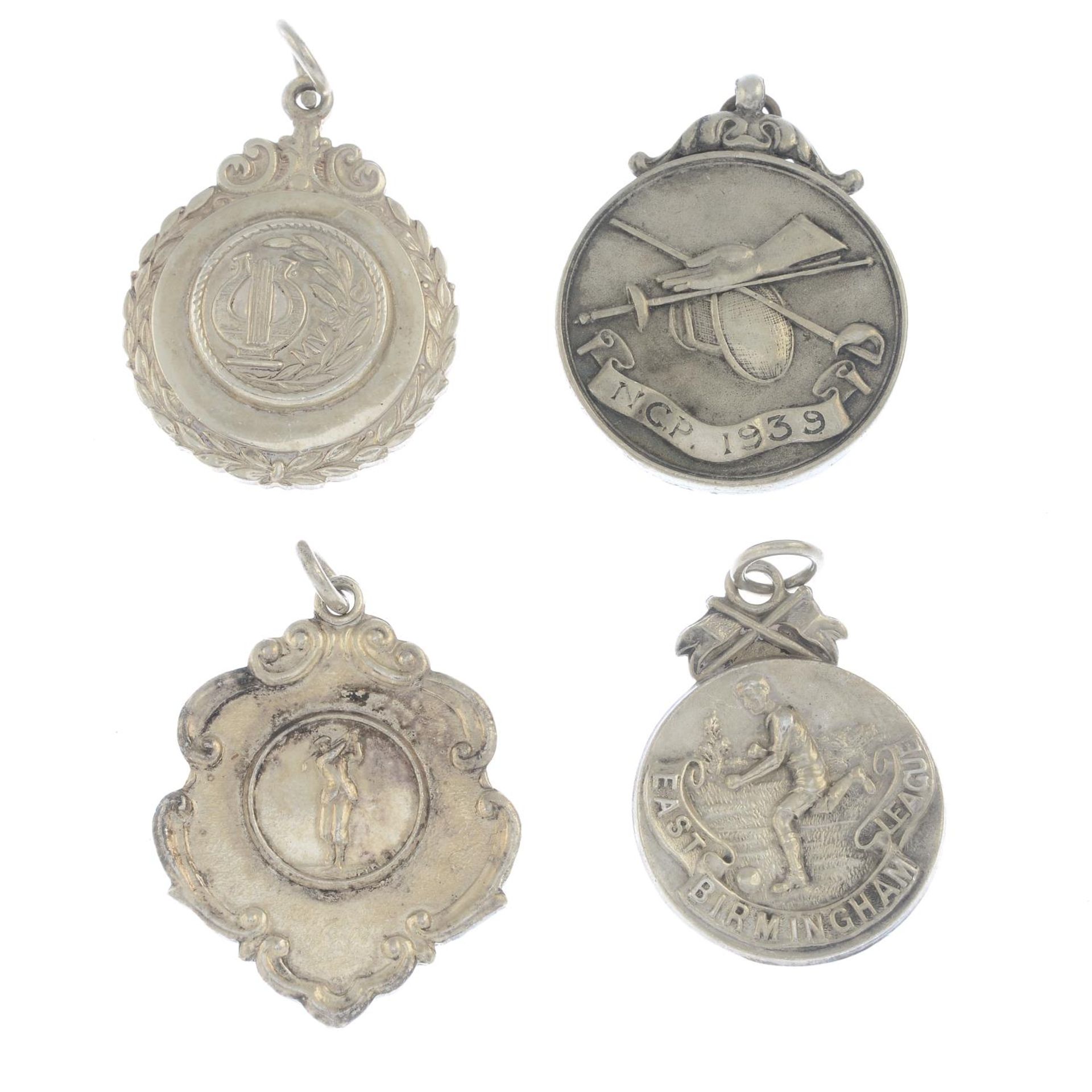 Four medallions.Hallmarks for Birmingham, 1938, 1959 and 1966.