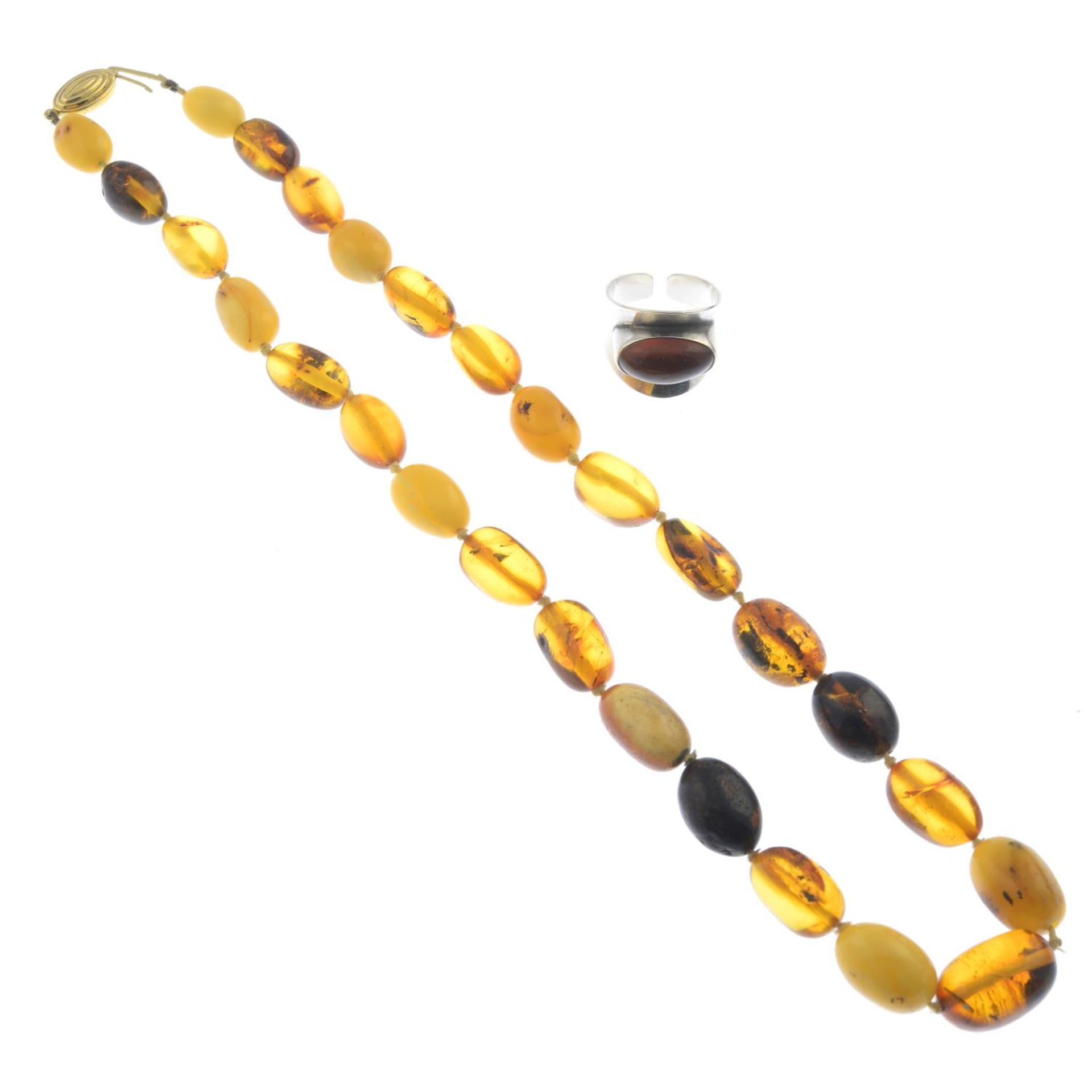 Amber necklace, - Bild 2 aus 2