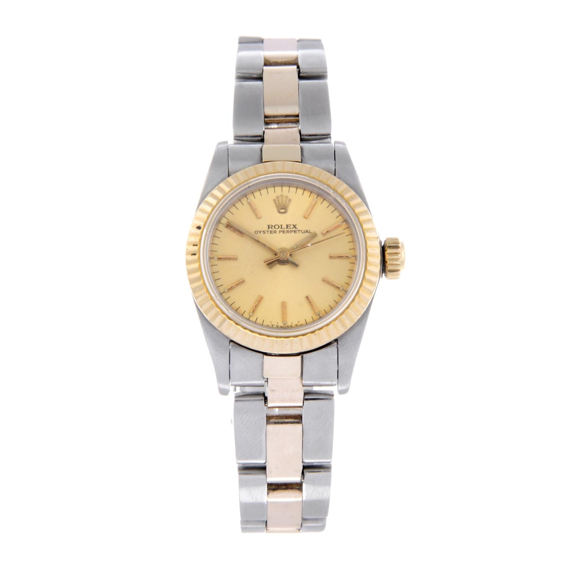 ROLEX - a lady's Oyster Perpetual bracelet watch.