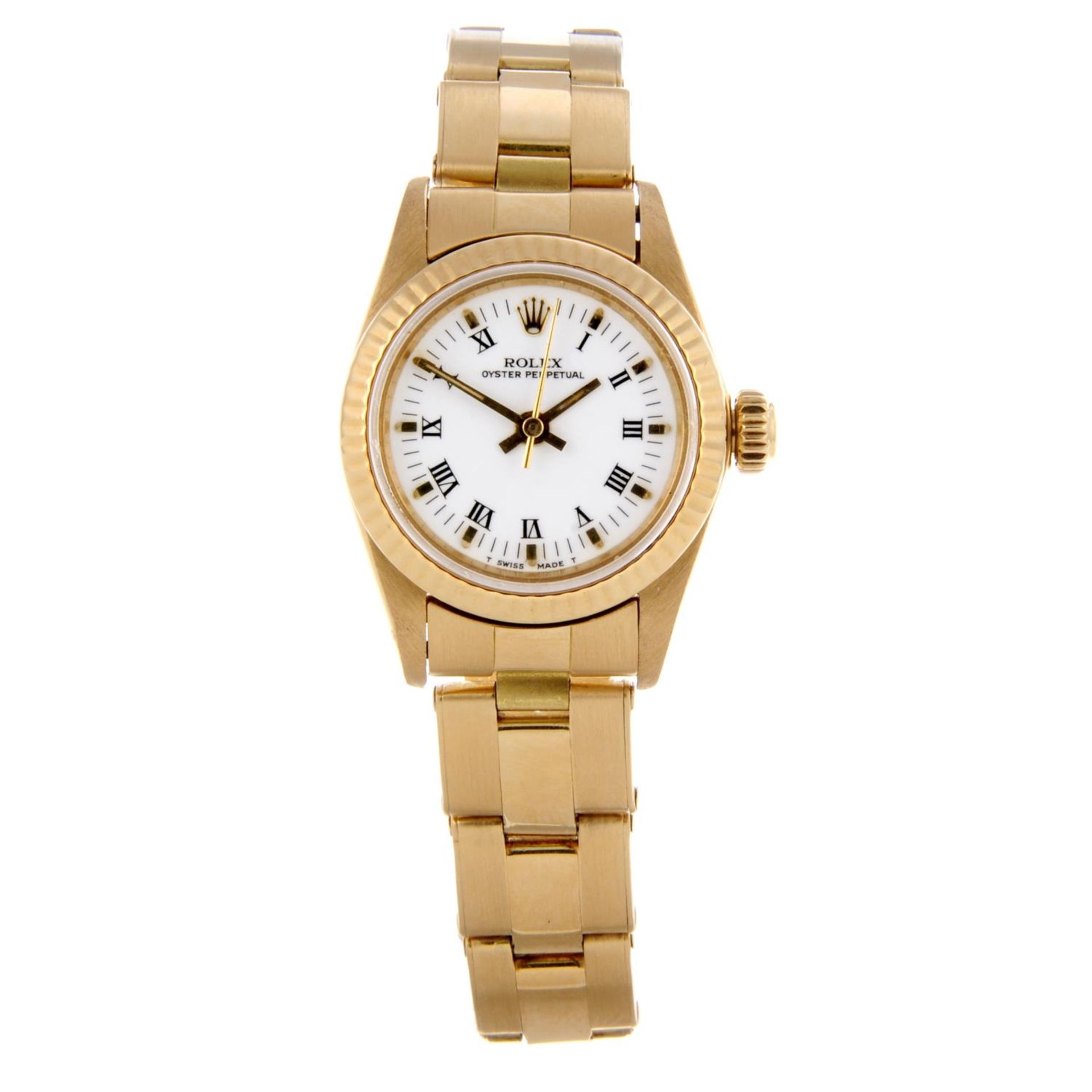 ROLEX - a lady's Oyster Perpetual bracelet watch.