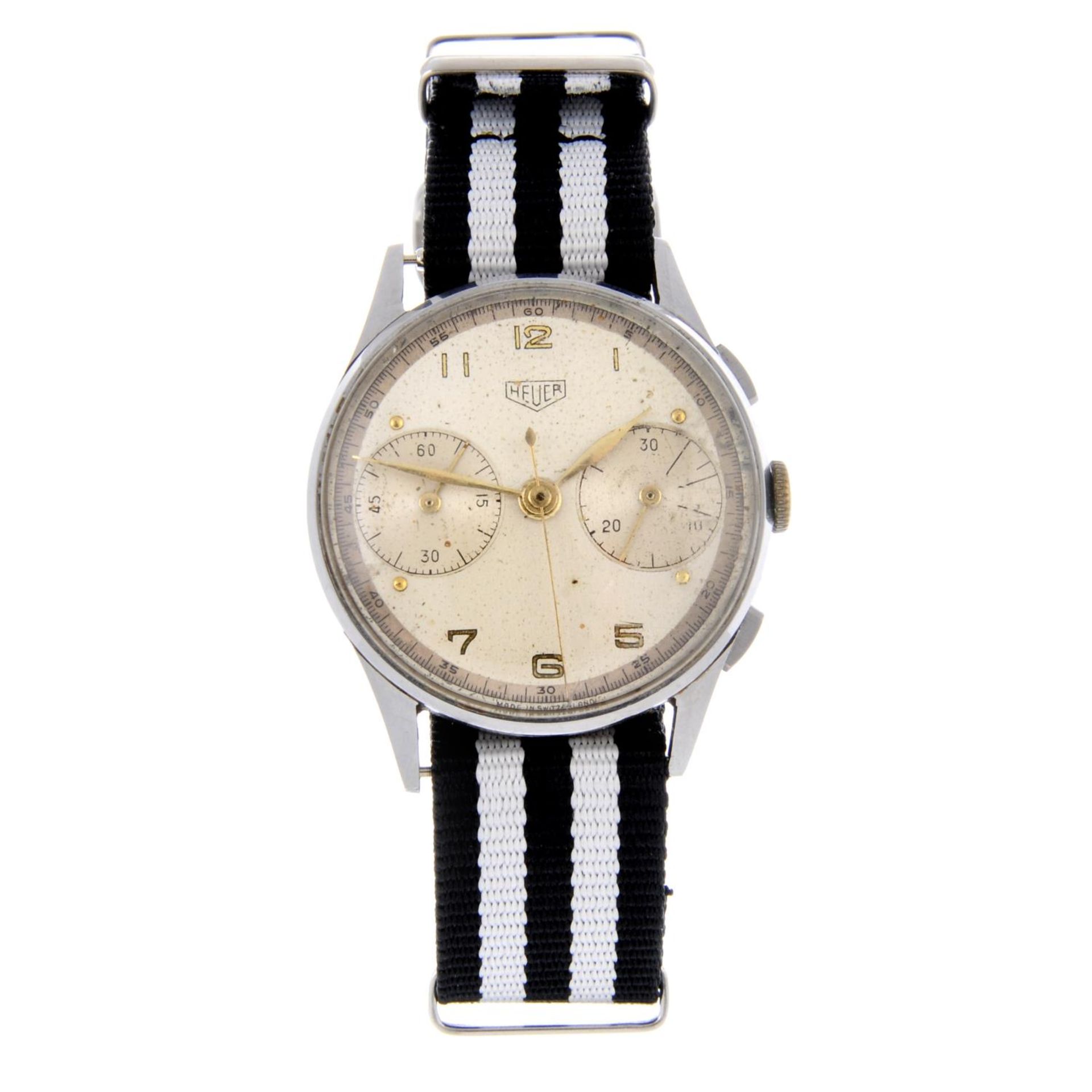 HEUER - a gentleman's chronograph wrist watch.