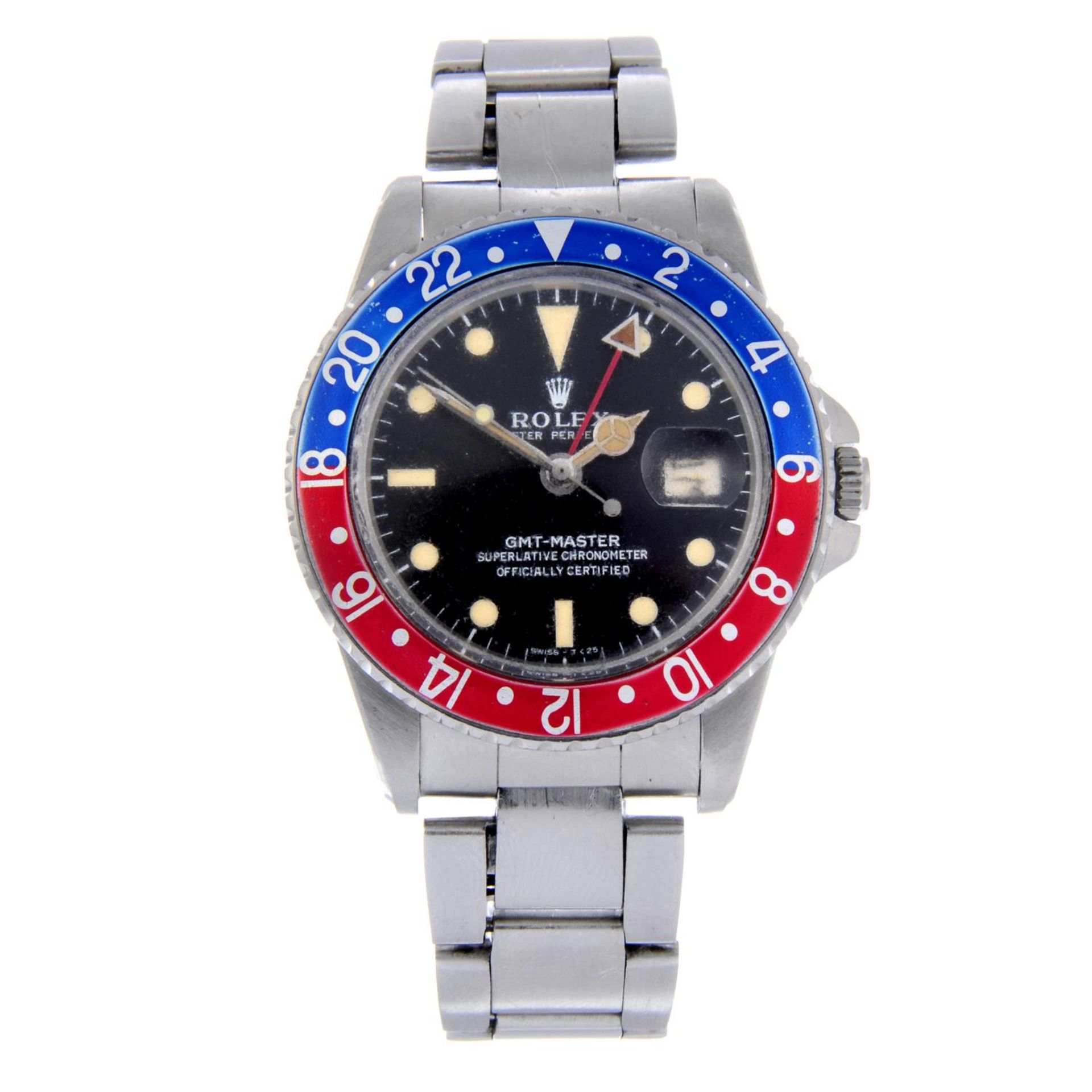 ROLEX - a gentleman's Oyster Perpetual GMT-Master bracelet watch.