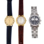 A group of six assorted Raymond Weil watches,