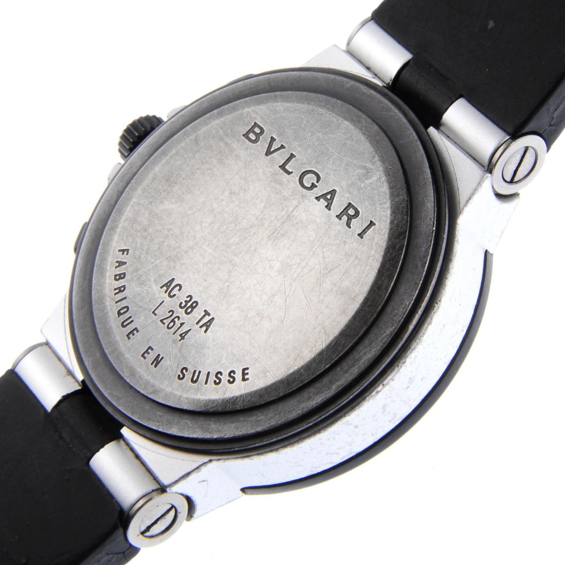 BULGARI - a gentleman's Aluminium chronograph wrist watch. - Bild 3 aus 4