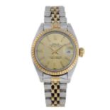 ROLEX - a lady's Oyster Perpetual Datejust bracelet watch.