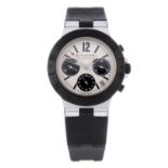 BULGARI - a gentleman's Aluminium chronograph wrist watch.