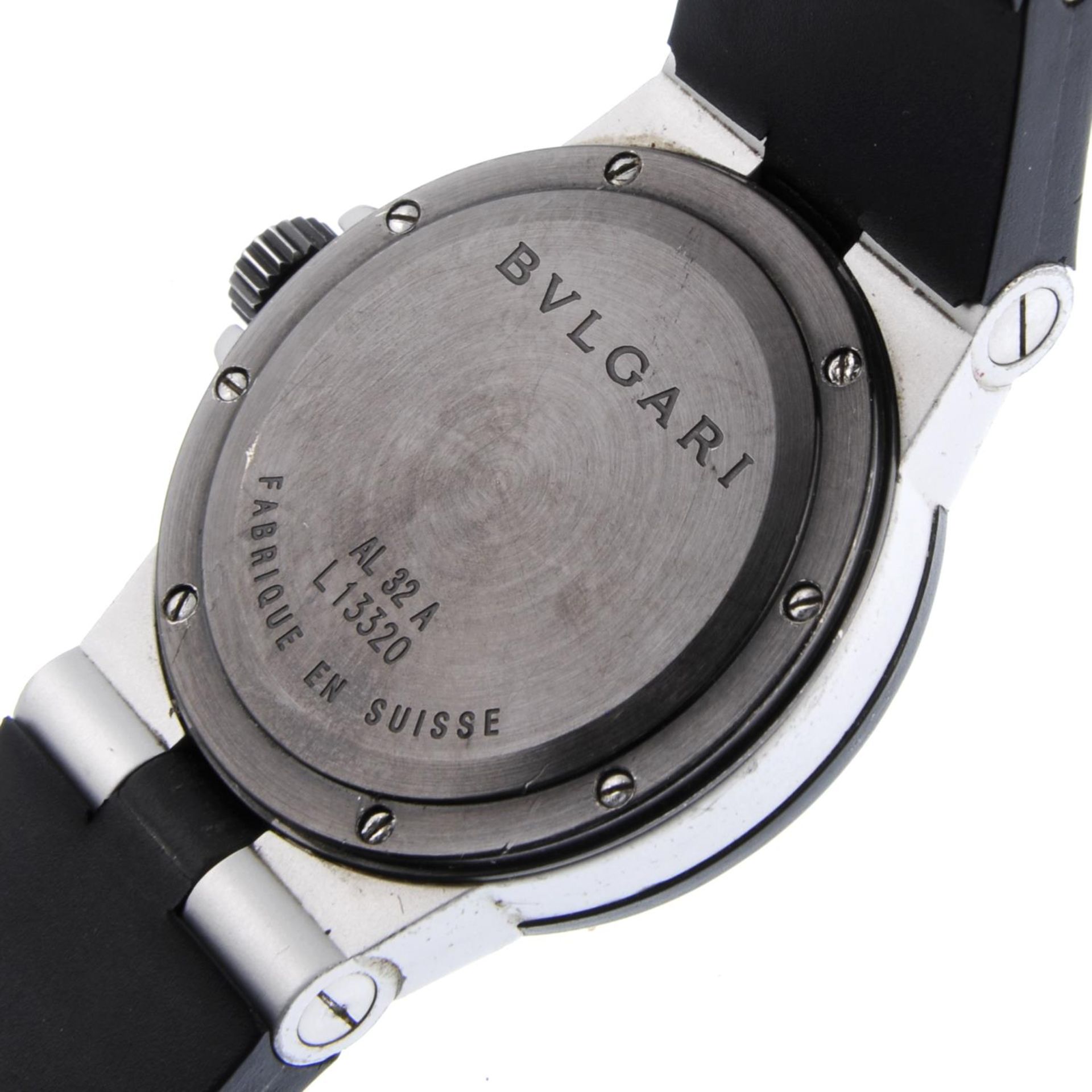 BULGARI - a mid-size Diagono Aluminium wrist watch. - Bild 3 aus 4