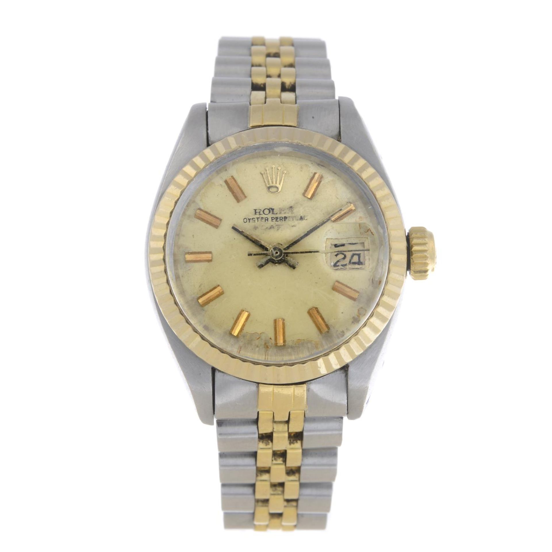 ROLEX - a lady's Oyster Perpetual Date bracelet watch.
