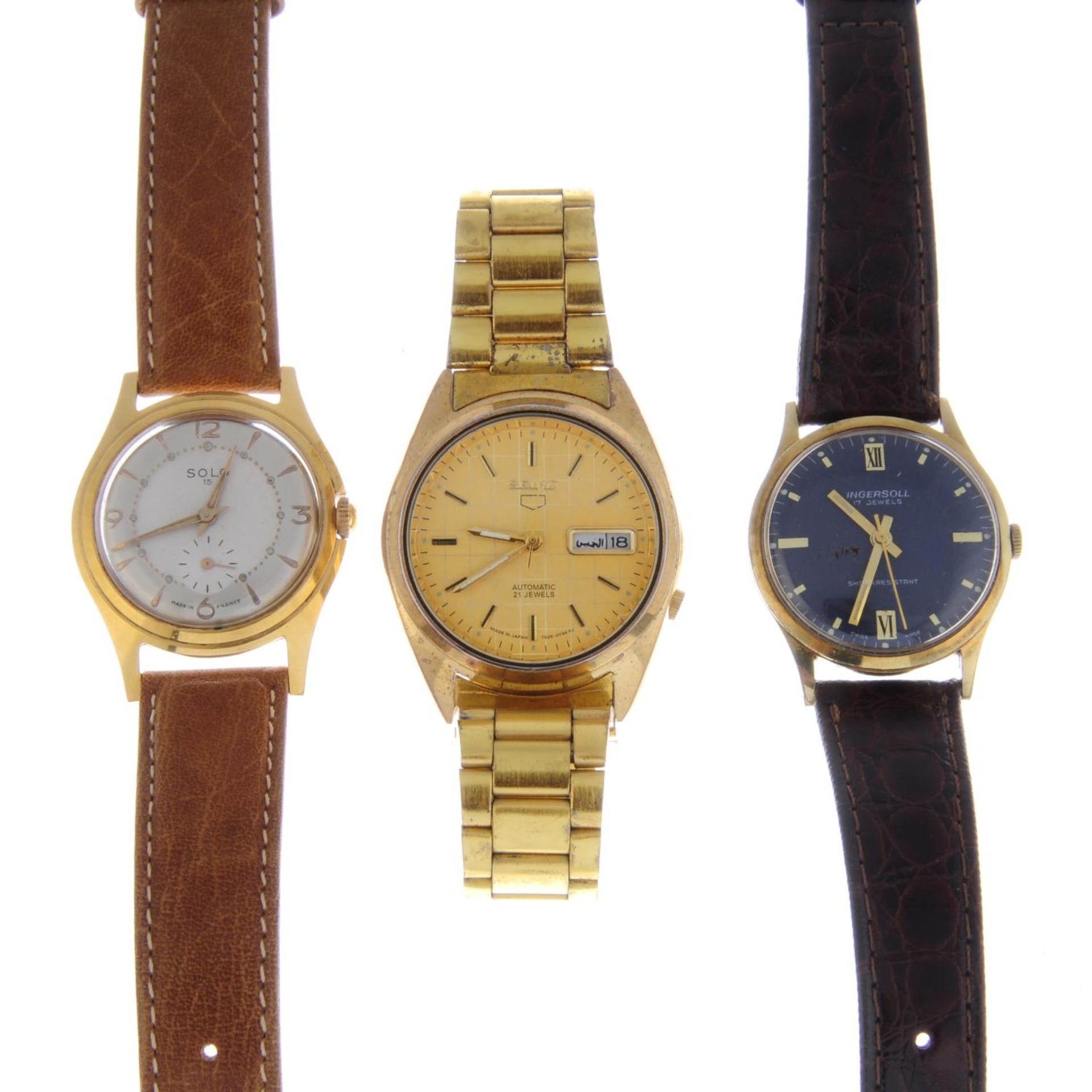A group of fourteen assorted watches, to include examples by Seiko and an example by Smiths.
