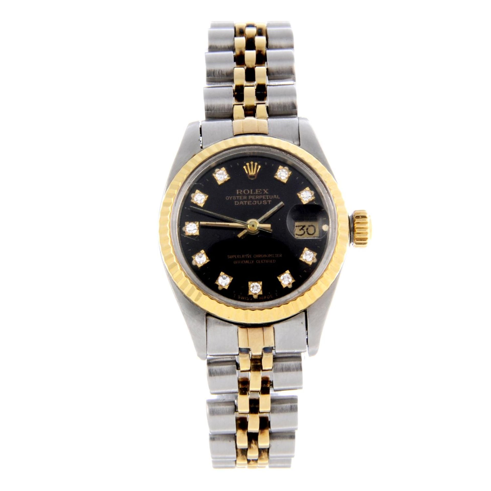 ROLEX - a lady's Oyster Perpetual Datejust bracelet watch.