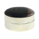 An agate pill box.Length 4.1cms.