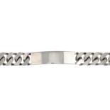 A silver curb-link ID bracelet.Import marks for London, 1979.