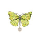 A plique-a-jour enamel butterfly brooch,