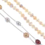 A selection of pearl jewellery to include eleven pearl necklaces,