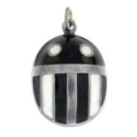 A Norwegian enamel scarab pendant, by David Andersen.Stamped 925S.