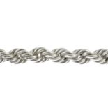 A rope-twist bracelet, with screw clasp.