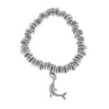 A silver 'Sweetie Links' charm bracelet with dolphin charm,