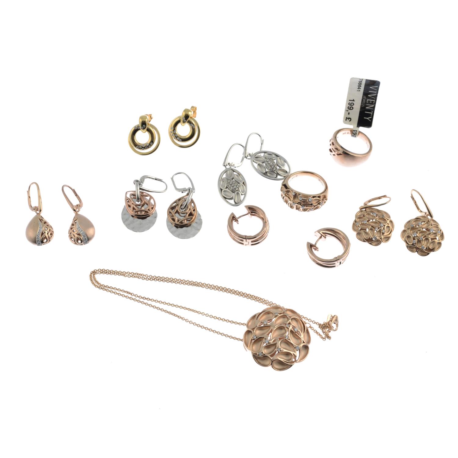 A selection of cubic zirconia jewellery, by Viventi.Signed Viventi. - Image 2 of 2