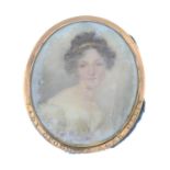 A 19th century portrait miniature,