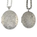 Two engraved lockets,