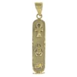 A pendant, depicting Egyptian motif.Length 4.2cms.