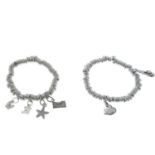 Two silver 'Sweetie' charms bracelets, by Links of London.