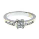 A diamond dress ring.Estimated total diamond weight 0.40ct.