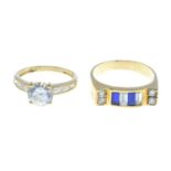 14ct gold cubic zirconia single-stone ring, hallmarks for Birmingham, 2004, ring size N, 2.8gms.