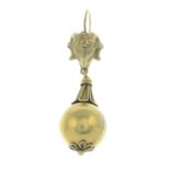 A mid 19th century single earring,