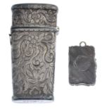 Georgian silver etui case,