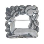 A mid 20th century silver brooch,