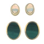 9ct gold opal stud earrings,
