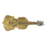 An early 20th century violin brooch.Stamped 15CT.