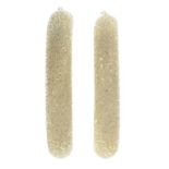 A pair of 9ct gold textured hoop earrings.Hallmarks for 9ct gold.