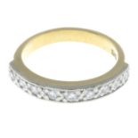 An 18ct gold diamond half eternity ring.Estimated total diamond weight 0.35ct.