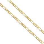 A 9ct gold necklace.Import marks for 9ct gold.