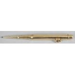 A Sampson and Mordan 9ct gold cased telescopic pencil,