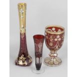 A large mixed selection of assorted Victorian glass,