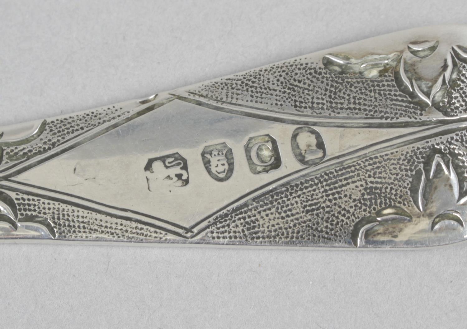 A George III silver 'berry' spoon, - Image 2 of 5