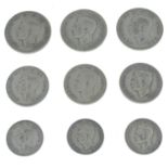 George VI, silver coins pre-1947,