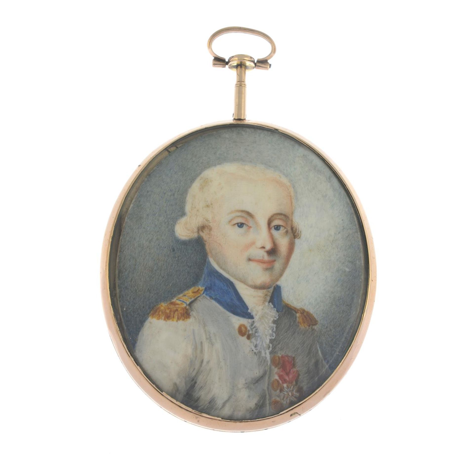 A late 18th century portrait miniature pendant, - Bild 6 aus 6
